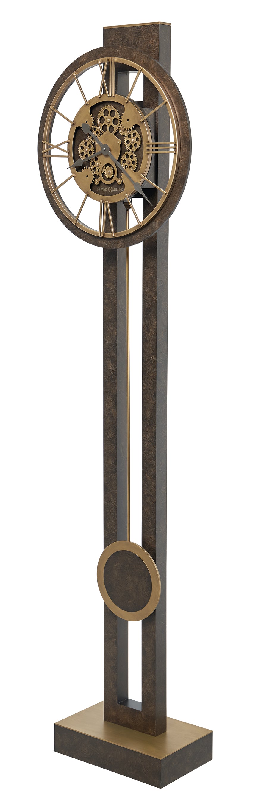 Hekman Furniture 615158 Grandfather Clock In Charcoal Black With Aged Brass Accents – Timeless Elegance For Home Decor  Finnley Grandfather Clock 615158