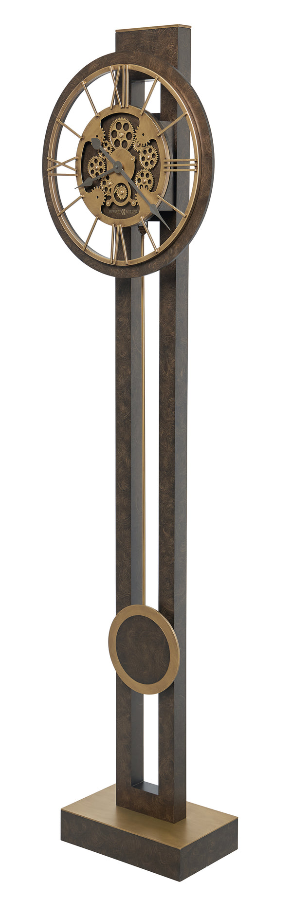 Hekman Furniture 615158 Grandfather Clock In Charcoal Black With Aged Brass Accents – Timeless Elegance For Home Decor  Finnley Grandfather Clock 615158