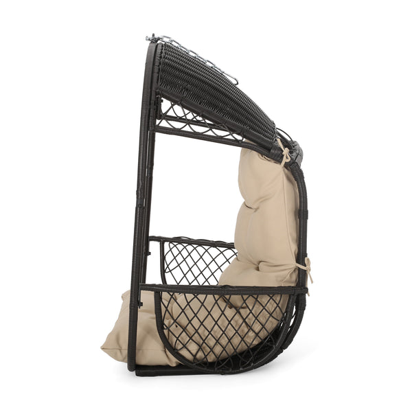 English Elm Christopher Knight Home® - Malia Wicker Hanging Chair - Stylish Indoor/Outdoor Seating With Plush Cushion For Relaxation & Comfort 67677.00BTN