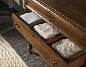 Hooker Furniture Archivist Pecky Pecan Bureau With Cedar-Lined Drawer, Jewelry Tray, Av Cable Management & Rustic Charm 5447-90011