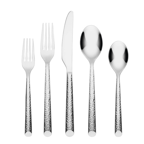 Lenox Cambridge Elsa Mirror Hammered 20-Piece Flatware Set NO COLOR METAL 329320CAMBMS12