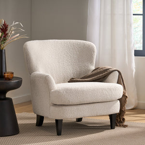 English Elm Christopher Knight Home® - Club Chair: Contemporary Boucle Design With Flared Arms, Tapered Legs & Cozy Comfort For Any Space 74115.00ALM