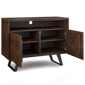 English Elm Lowry 42" Industrial Tv Media Stand - Handcrafted Acacia Wood, Vintage Charm & Durable Storage Solutions B136P158880