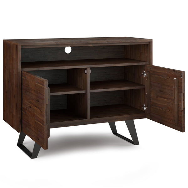 English Elm Lowry 42" Industrial Tv Media Stand - Handcrafted Acacia Wood, Vintage Charm & Durable Storage Solutions B136P158880