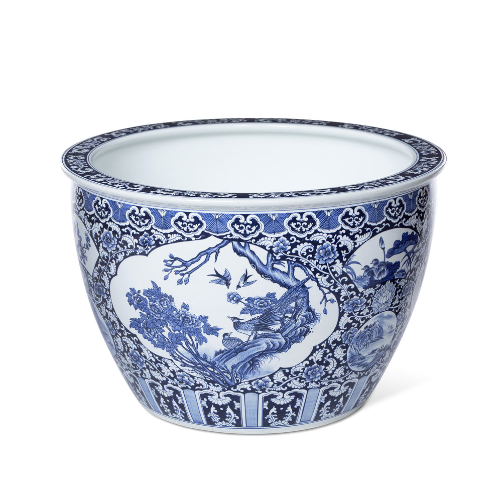 Chinoiserie Garden Fish Bowl Planter ECL36203 Park Hill