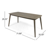 Christopher Knight Home® - Noble House - Sunqueen Outdoor Acacia Wood Rectangular Dining Table, Gray