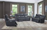 Parker House Parker Living Reed - Indigo Power Reclining Sofa Loveseat and Recliner Indigo Top Grain Leather with Match (X) MREE-321PHL-IND