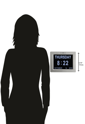 Hekman Furniture 625632 Unique Digital Memory Wall Clock - Oversized Display For Easy Reading & Adjustable Brightness  Memory Wall Clock 625632