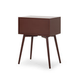 Christopher Knight Home® - Noble House - Newcomb Mid-Century Modern Side Table, Brown and White