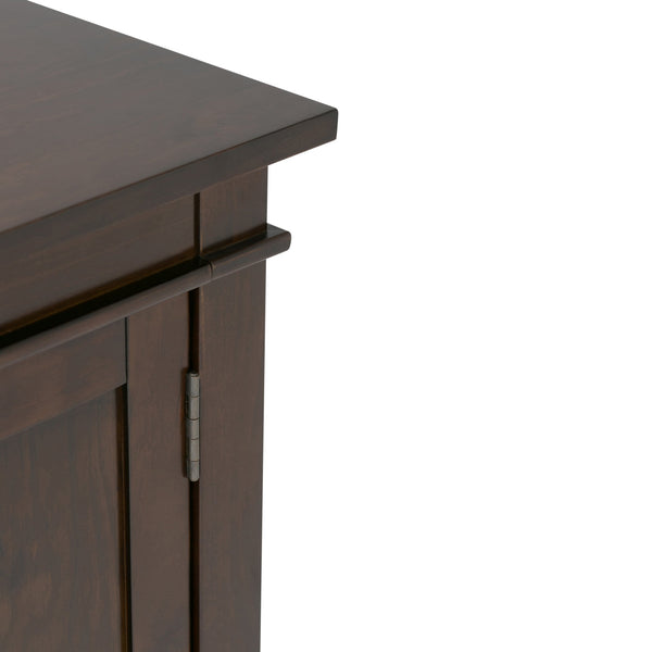 English Elm Carlton Solid Wood TV Media Stand in Dark Tobacco Brown – Handcrafted, 60" TV Capacity, Ample Storage B136P158138