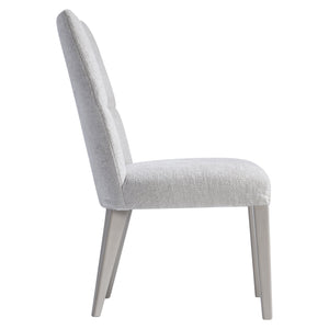 Bernhardt Bernhardt Stratum Side Chair — Upholstered Curved Back, Mist Wood Legs, Ergonomic Glam Dining Seat 325541