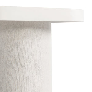 Bernhardt Bernhardt Ellison Side Table With Adobe Faux-Stone Top And Sandblasted White Ash Base, Adjustable Glides, Modern Transitional Appeal 553121