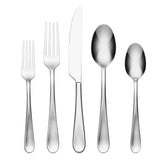 Oneida Grant 20-Piece Stainless Steel Flatware Set, Mirror Finish, Dishwasher Safe