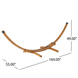 English Elm Richardson Curved Arc Larch Wood Hammock Stand Outdoor Hardwood Frame Holds 400 Lbs 54883.00BSE