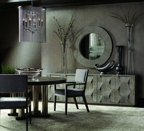 Bernhardt Bernhardt Linea Buffet With Cerused Oak Veneers, 4-Door Rustic-Modern Storage, Cable-Friendly Design 384134G