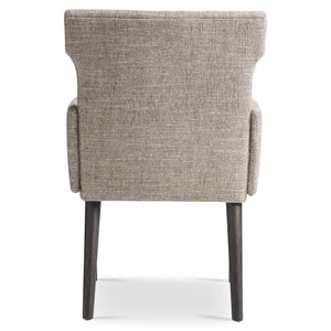 Bernhardt Bernhardt Geneve Sculptural Upholstered Accent Chair with Wire-brushed Oak Legs 392542