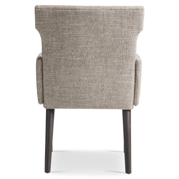 Bernhardt Bernhardt Geneve Sculptural Upholstered Accent Chair with Wire-brushed Oak Legs 392542