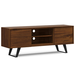English Elm Lowry - Mid-Century Walnut Tv Media Stand With Adjustable Shelves, Cable Management & Solid Support B136P158866