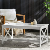 Christopher Knight Home® - Noble House - Nester Indoor Farmhouse White Finished Acacia Wood Coffee Table