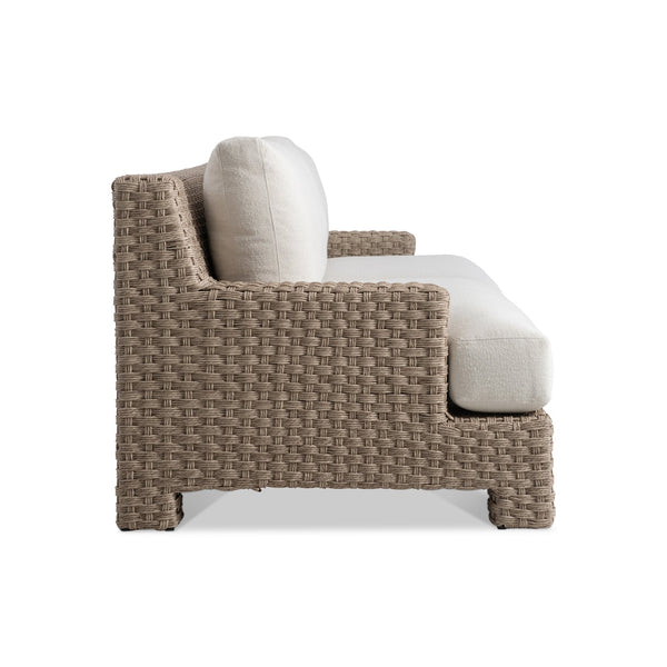 Bernhardt Bernhardt Trieste Outdoor Sofa With Deep-Weave Wicker, Plush Ergonomic Cushions, Uv-Resistant Finish - Made to Order O1417A