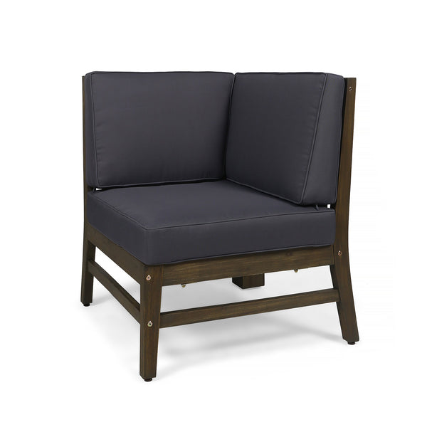 English Elm Perla Armless Accent Chair Tailored Low Profile Upholstered Seat for Living Room 58941.00L-R-CON-M2GD-59098GRY