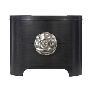 Bernhardt Bernhardt Figured Onyx Silhouette Nightstand With Soft-Close Drawers & Camellia Pulls, 35.25"W 307228