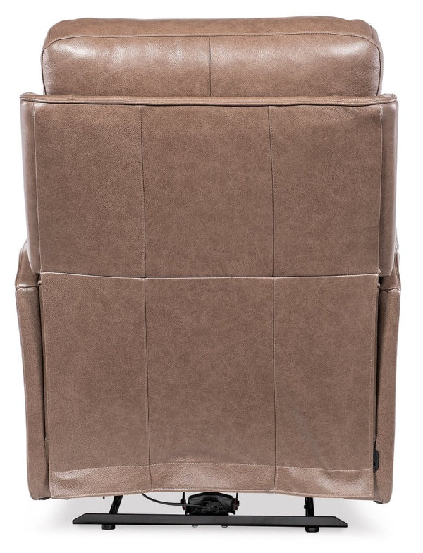 Hooker Furniture Twain Zero-Gravity Power Recliner With Top-Grain Leather, Power Headrest, Lumbar & Usb Port Brown SS645-PHZL1-070