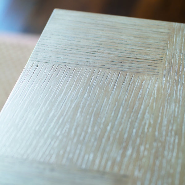 Bernhardt Bernhardt Santa Barbara 7-Piece Dining Set With Extendable Table, Cerused Oak Veneers & Tan Upholstery Sandstone; Textured Cameo K1935