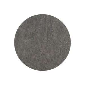 Bernhardt Bernhardt Tribeca Pedestal Side Table — Wire-Brushed Oak Round Top, Tadon Rustic Finish, Versatile Accent 333124