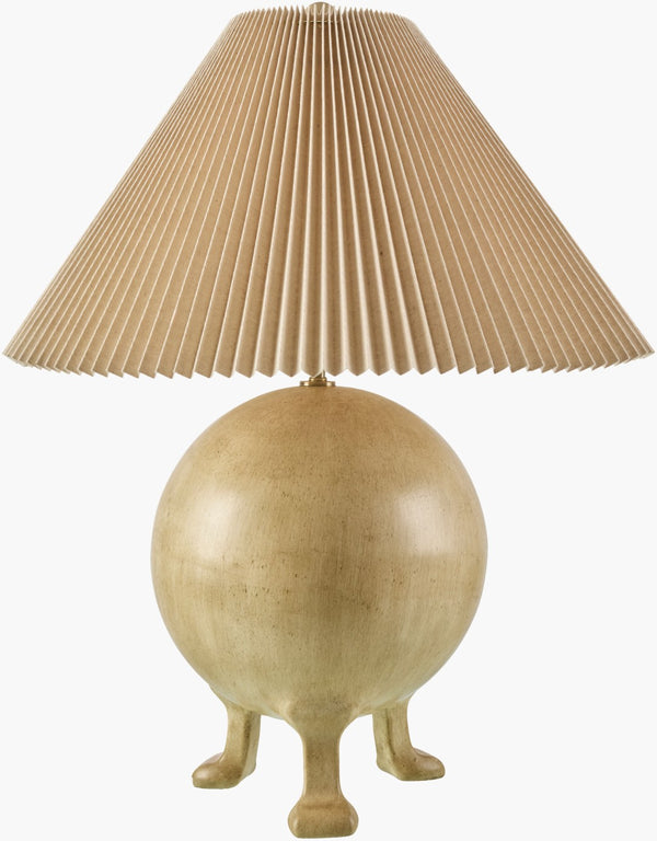 Livabliss Xian Solid Cement Accent Table Lamp with Linen Drum Shade for Industrial Bohemian Decor XIN-003