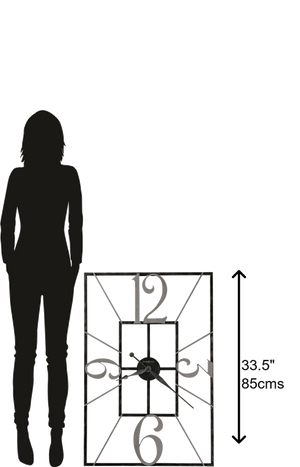 Hekman Furniture 625712 Antoine Oversized Wall Clock - Modern Wrought-iron Design With Aged Silver Accents & Quartz Movement  Antoine Wall Clock 625712