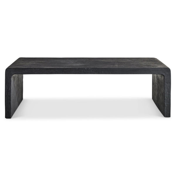 Bernhardt Bernhardt Shephard Faux Bois Resin Cocktail Table with Organic Form for Living Rooms 582012