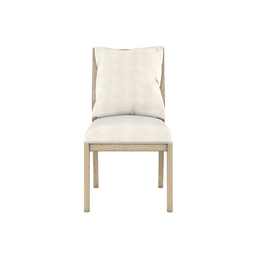 A.R.T. Furniture North Upholstered Side Chair Set Of 2 - Transitional Design In Shale Finish, Comfort & Style Combined Brown Parrawood Solids,Quarter Figured,Fiddle Ash Veneer. Foam & Cotton Filling,Fabric 269206-2556k2