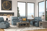 Parker House Parker Living Whitman - Verona Azure - Powered By Freemotion Cordless Power Reclining Loveseat Verona Azure Top Grain Leather with Match (X) MWHI#822PH-P25-VAZ