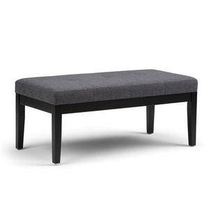 English Elm Lacey Tufted Ottoman Bench - Stylish Slate Grey Upholstered Seating For Modern Home Décor B136P159211