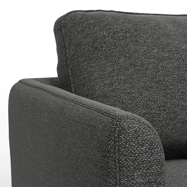 English Elm Livingston 76-Inch Charcoal Grey Loveseat Sofa – Mid-Century Comfort For Small Spaces, Eco-Friendly Design B136P159622