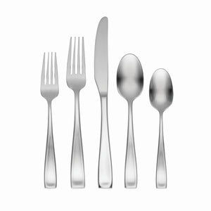 Lenox Oneida Satin Moda 65 Piece Flatware Set Metallic, STAINLESS METAL F118065AL20