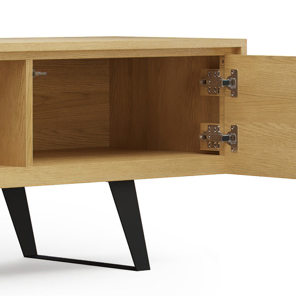 English Elm Lowry 72" Oak Tv Media Stand - Mid-Century Modern Design With Clever Storage & Cable Management B136P158888