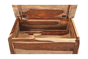 Porter Designs Porter Kalispell Solid Sheesham Wood Coffee Table – Handcrafted Arts & Crafts Design For Your Home Natural Wood 04-196-12-2419