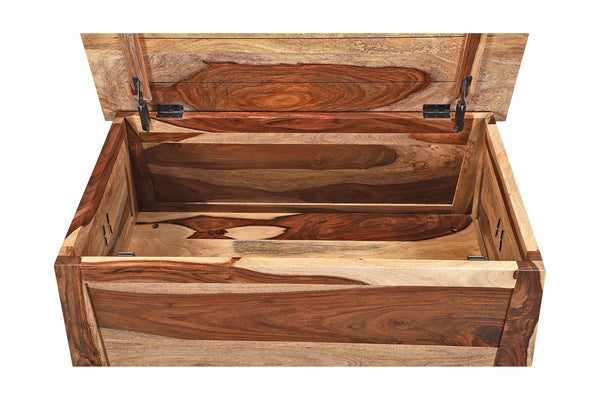 Porter Designs Porter Kalispell Solid Sheesham Wood Coffee Table – Handcrafted Arts & Crafts Design For Your Home Natural Wood 04-196-12-2419