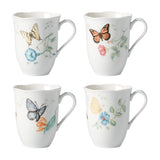 Lenox Butterfly Meadow 4-Piece Mug Set Multi, WHITE PORCELAIN 891271