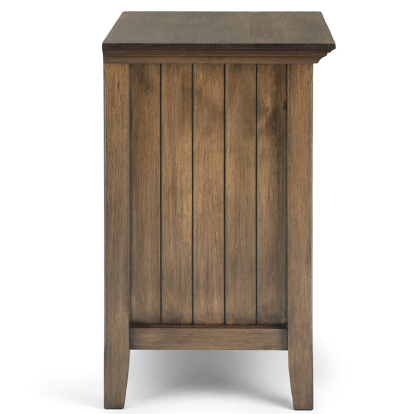 English Elm Acadian Solid Wood Nightstand with Drawer and Shelf Transitional Bedroom Side Table B136P158096