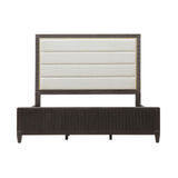 West End Loft Upholstered California King Bed Brown with Tuxedo Finish P361-BR-K5 Pulaski Furniture