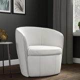 Parker Living Barolo - Snow 100% Italian Leather Swivel Club Chair - Set of 2 Snow SBAR#912S-2-SNOW Parker House