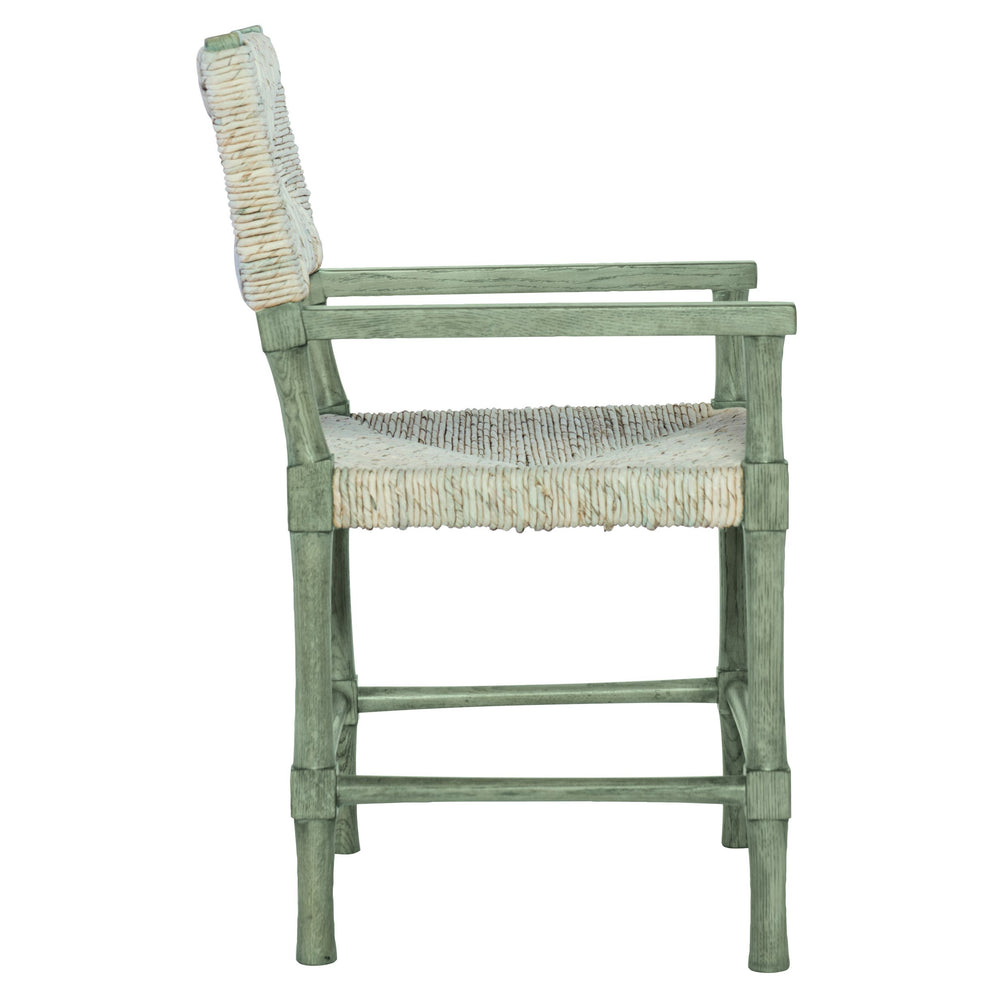 Bernhardt Bernhardt Palma Arm Chair With Hand‑Woven Abaca, Rustic Gray Oak Frame — Modern Farmhouse Comfort 369544