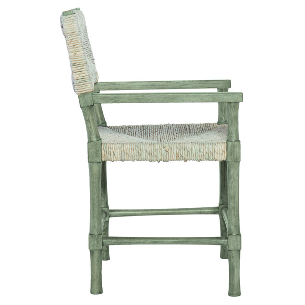 Bernhardt Bernhardt Palma Arm Chair With Hand‑Woven Abaca, Rustic Gray Oak Frame — Modern Farmhouse Comfort 369544