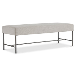 Bernhardt Bernhardt Outline Bench With Atra Textured Steel Base, 54" Upholstered Performance Seat — Modern Casual 360506