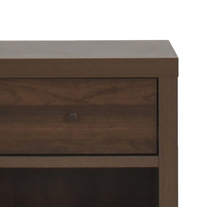 English Elm Christopher Knight Home® - 1-Drawer Nightstand - Compact Modern Design, Faux-Wood Finish, Easy Assembly, Perfect For Small Spaces 72036.00WALN