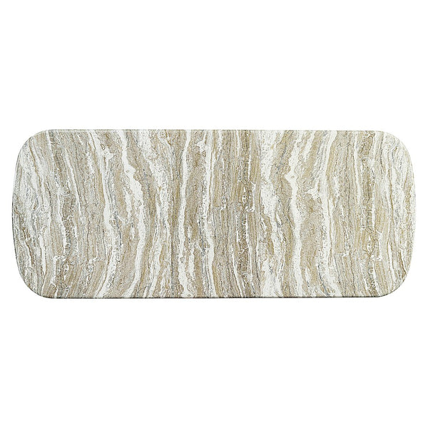 Bernhardt Bernhardt Rustic-Modern Arcadia Dining Table With Faux-Stone Top, Sculptural Woodgrain Legs & Leaf K2001