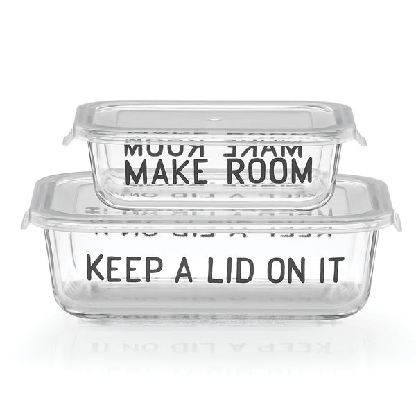 Lenox Kate Spade All in Good Taste 4-piece Rectangular Food Storage Set Multi, WHITE GLASS,CRYSTAL 875366